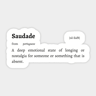 Untranslatable Words: Saudade Sticker